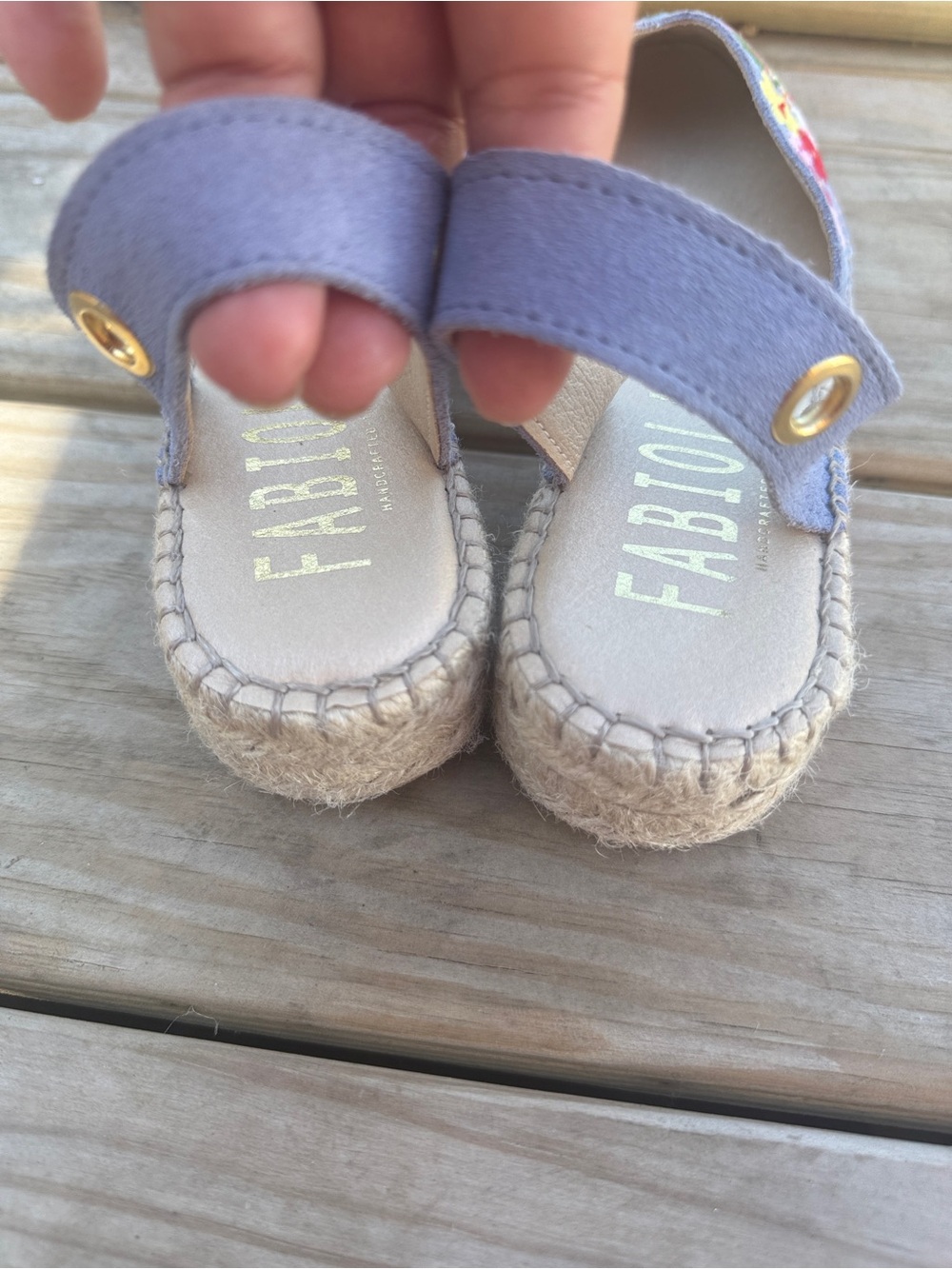 Lavender Embroidered Floral Espadrille Slingbacks - Picture 4 of 6